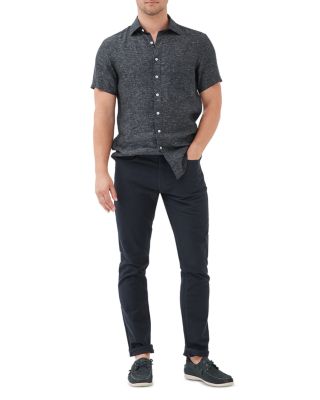 Ellerslie Linen Textured Classic Fit Button-Up Shirt
