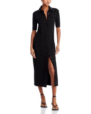 FRAME - Cotton Stretch Midi Shirt Dress