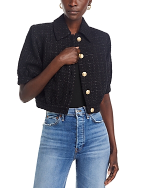Shop L Agence L'agence Cove Tweed Jacket In Black