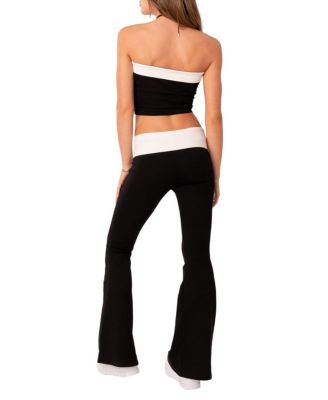 Contrast Fold Over Tube Top