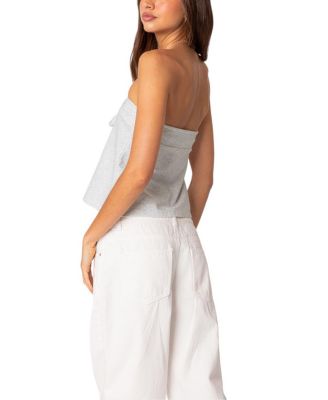 Caroline Tie Front Strapless Top