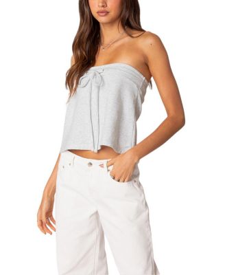 Caroline Tie Front Strapless Top