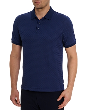 Shop Robert Graham Elias Classic Fit Short Sleeve Polo Shirt In Navy