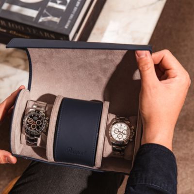 Hyde Park Three Watch Leather Pouch