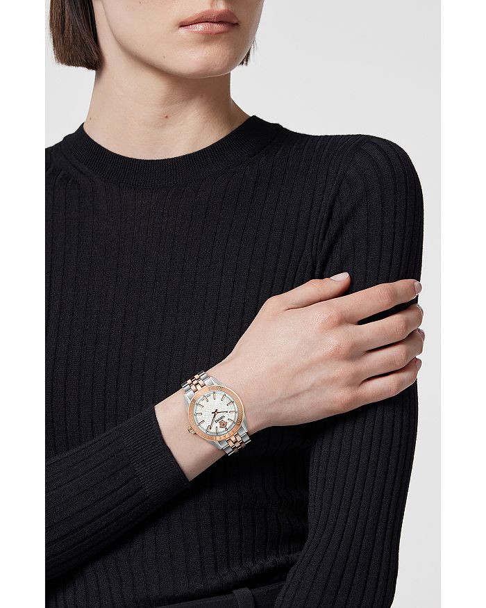 Versace V Code Watch, 36mm In Silver/two-tone