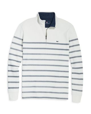 Vineyard Vines - Breton Striped Quarter Zip Sweater