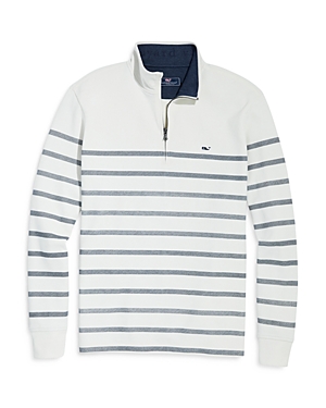Breton Striped Quarter Zip Sweater