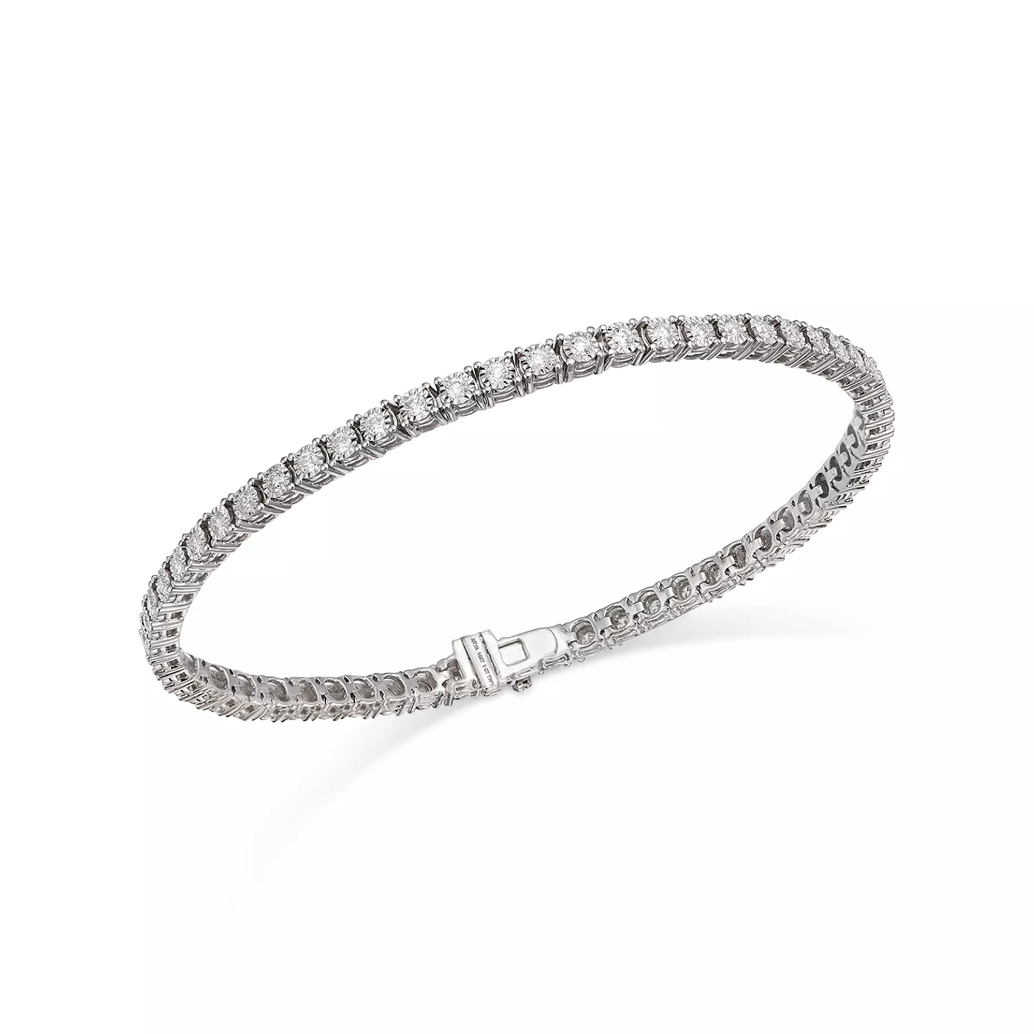 Diamond Tennis Bracelet in 14K White Gold, 1.0 tcw