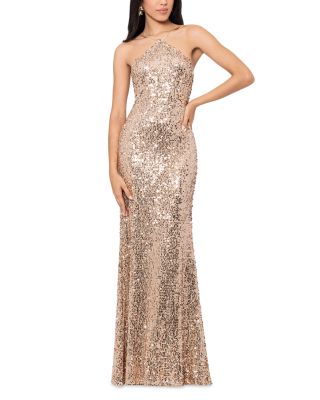 AQUA - Sequin Cutout Back Gown - Exclusive