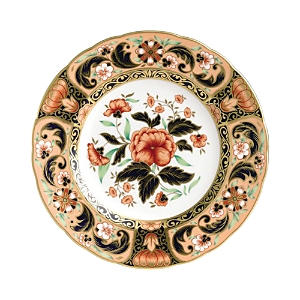 Royal Crown Derby Imari Accent Plate - Pink Camellias In Multi