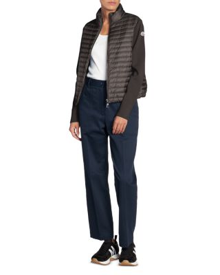 Quilted Wool Puffer Cardigan