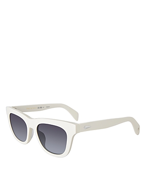 Shop Rag & Bone Cat Eye Sunglasses, 52mm In White/gray Gradient