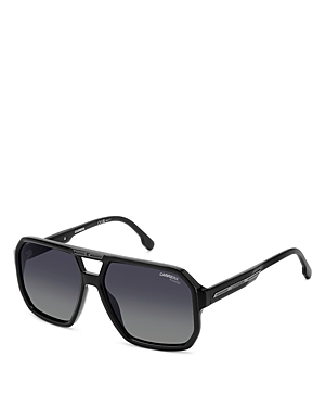 Carrera Victory Square Sunglasses, 60mm In Black/gray Polarized Gradient