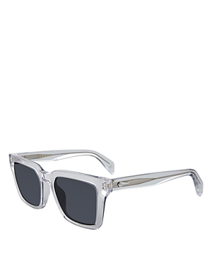 Shop Rag & Bone Safilo Square Sunglasses, 52mm In Gray/gray Solid