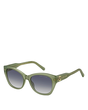 Shop Marc Jacobs Cat Eye Sunglasses, 55mm In Green/blue Gradient