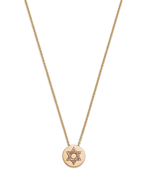 Bloomingdale's Diamond Star of David Pendant Necklace in 14K Yellow Gold, 0.09 ct. t.w.