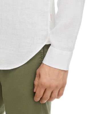 Giles Linen Textured Tailored Fit Button Down Shirt