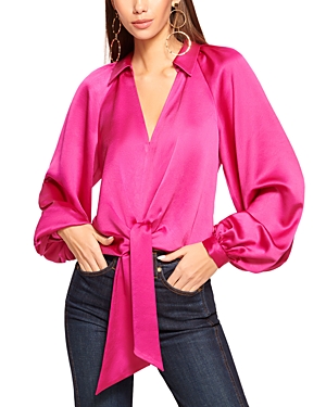 Shop Ramy Brook Posh Emily Collared Blouse In Wild Rose