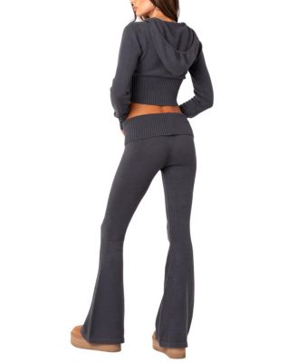 Desiree Knitted Low Rise Fold Over Pants