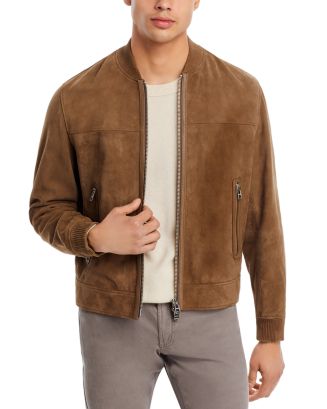 BOSS Malbano Suede Bomber Jacket Bloomingdale's
