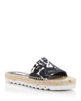 サンダル・ミュール Stella McCartney Embroidered Espadrille Slide Sandals Stella McCartney Women's Gaia Embroidered Espadrille Slide