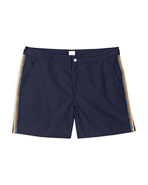 Shop Ps By Paul Smith Signature Stripe 4 Swim Trunks In 47