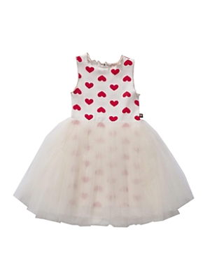 Petite Hailey Girls' Heart Tutu Dress - Little Kid, Big Kid In Red