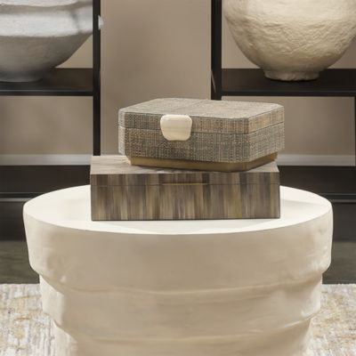 Palm Marquetry Decorative Box