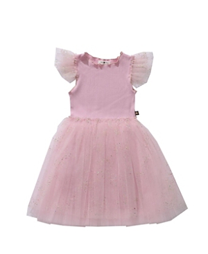 Petite Hailey Girls' Luby Frill Tutu Dress - Big Kid In Pink