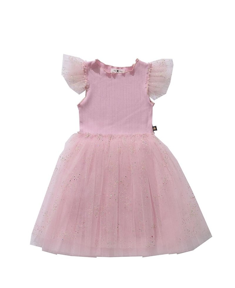 Petite Hailey Girls' Luby Frill Tutu Dress - Baby, Little Kid In Pink