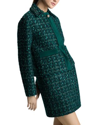 St. John Tweed & Twill Mix Jacket | Bloomingdale's