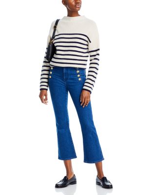 Robertson Cropped Flare Leg Jeans in Dark Wash