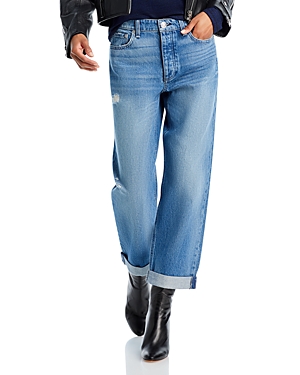 Dre Low-Rise Cuffed Baggy Jeans in Meyer