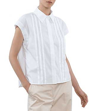 Peserico Pleated Shirt In Pure White