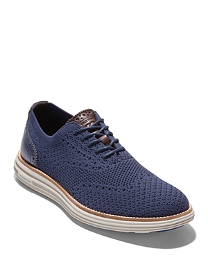 Cole Haan Men's Riginalgrand Remastered Stitchlite Lace Up Wingtip Oxford Sneakers In Marine Blue