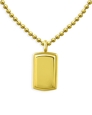 Aqua Tag Pendant Necklace in 18K Gold Plated Sterling Silver, 16 - 100% Exclusive