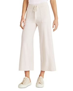 Splendid Veronica Cropped Flare Sweater Pants In Moonstone