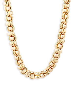 Shop Aqua Double Link Chain Necklace In 16k Gold Plated, 16 - 100% Exclusive