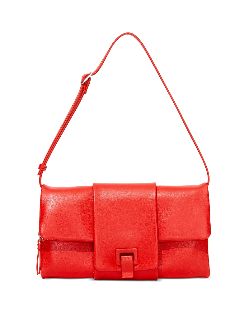 Proenza Schouler Flip Napa Leather Shoulder Bag In Flame/silver