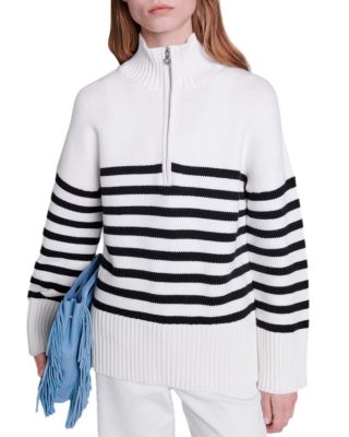 Maje Marina Quarter Zip Sweater
