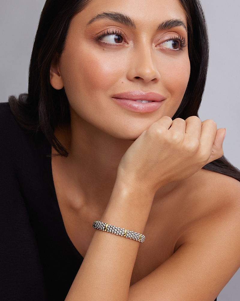 Lagos 18k Gold & Sterling Silver Rope Bracelet In Silver/gold