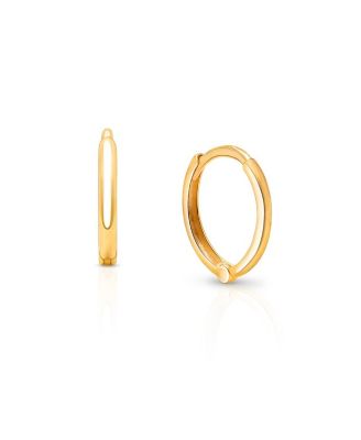 Tiny Blessings - Girls' 14K Gold Classic 11mm Classic Huggie Hoop Earrings - Little Kid, Big Kid