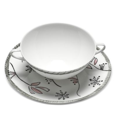 Marni Soup Bowl with Handles & Fiore Rosa Saucer