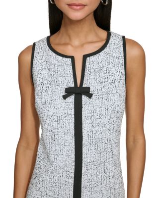 Speckled Bow Front Sheath Dress