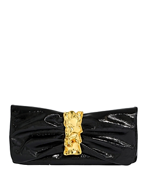 Shop Alexis Bittar Ribbon Convertible Shoulder Bag In Black/gold