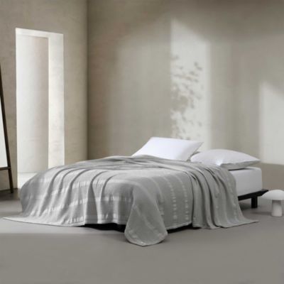 Waffle Stripe Cotton Blanket, King