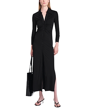 Shop Proenza Schouler White Label Clara Gathered Bodycon Dress In Black