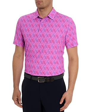 Shop Robert Graham Iron Skull 2 Classic Fit Polo Shirt In Pink