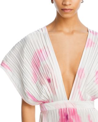 embroidered linen-blend mini dress Patbo Aquamist Floral Embroidered Linen Mini Dress main image 1