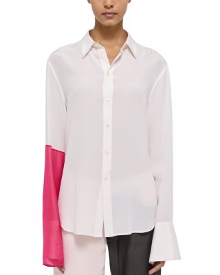 helmut lang dress shirt Helmut Lang 1998 Vintage Twill Classic Button-Down Shirt with HL Logo   ENDYMA